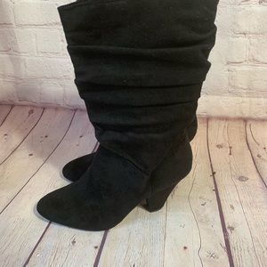 Dakota Chase Black Suede Boots Size 7 NIB
